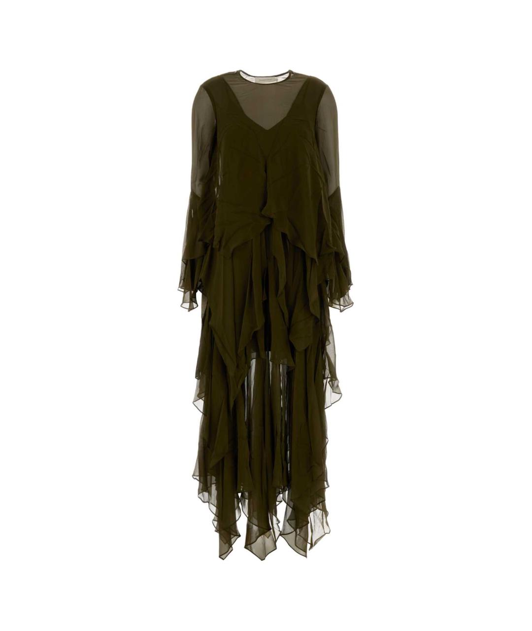 ZIMMERMANN Зеленые шелковое повседневное платье, фото 1