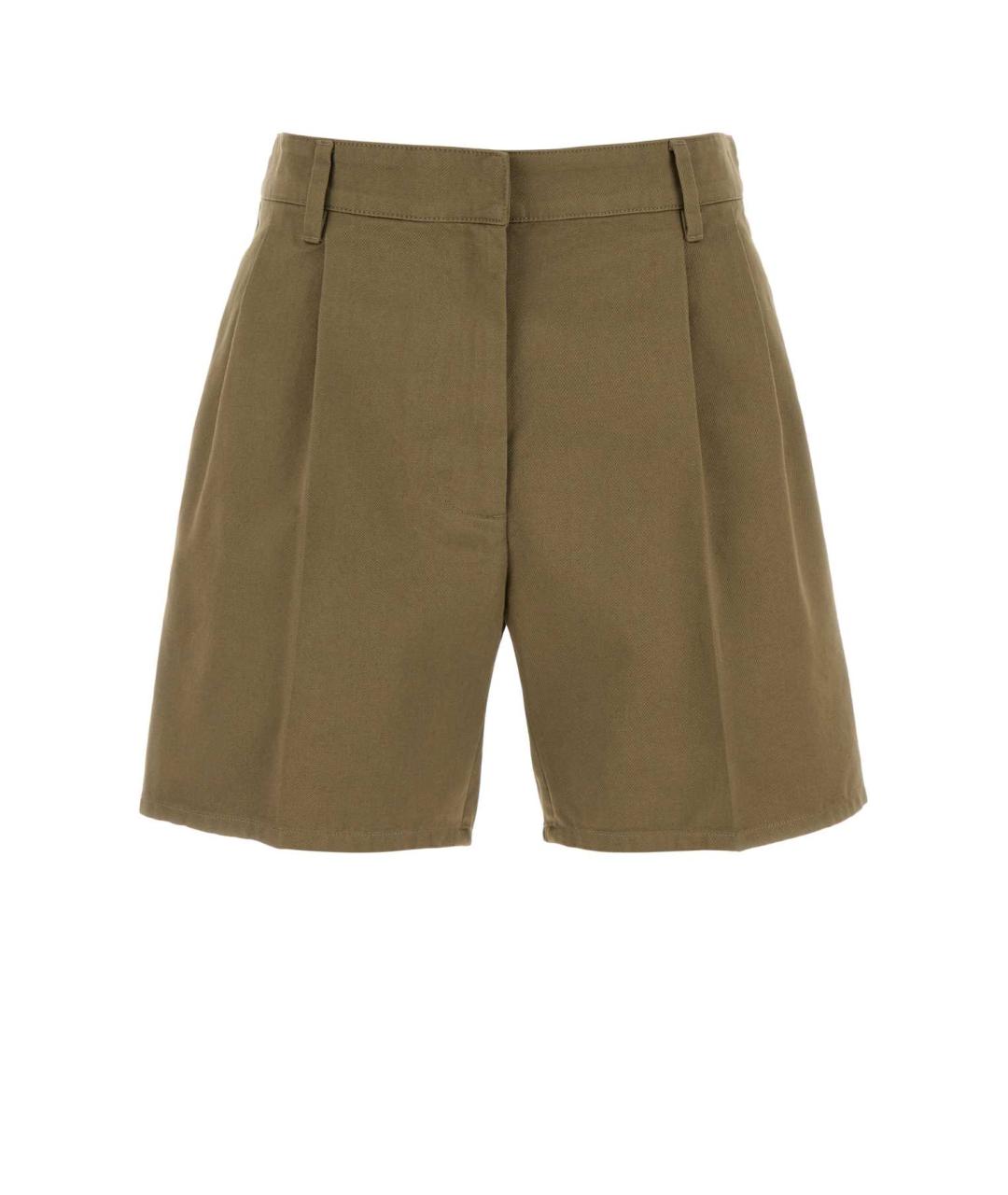 PRADA Зеленые хлопковые шорты, фото 1