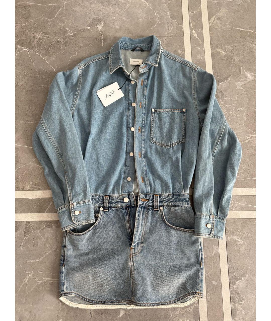 HAIKURE Синее деним повседневное платье, фото 5