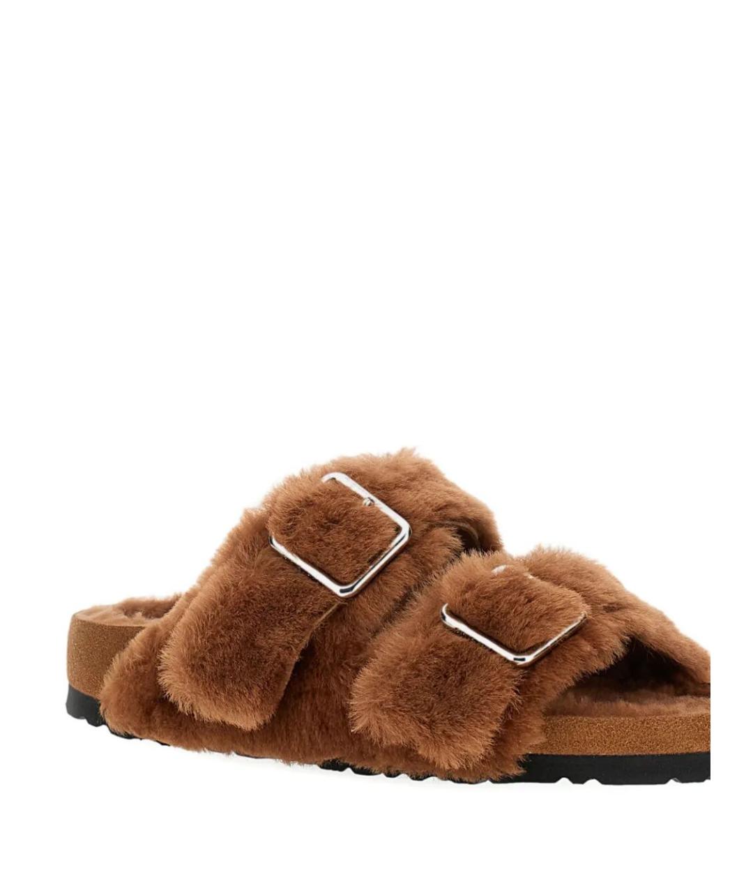 BIRKENSTOCK Коричневые кожаные сандалии, фото 4