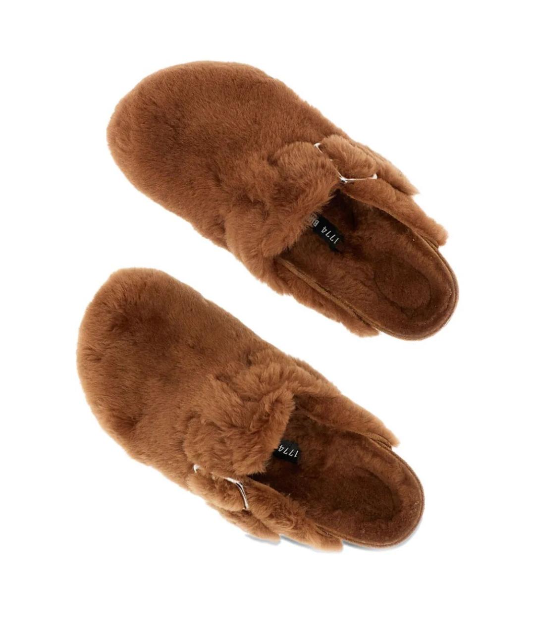 BIRKENSTOCK Коричневые кожаные мюли, фото 5