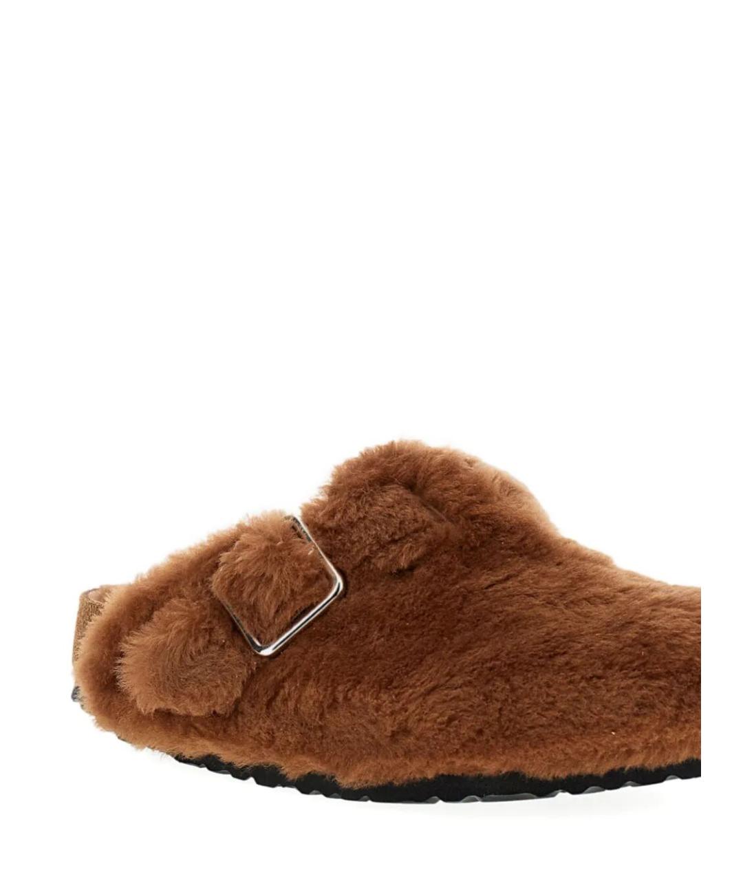 BIRKENSTOCK Коричневые кожаные мюли, фото 4