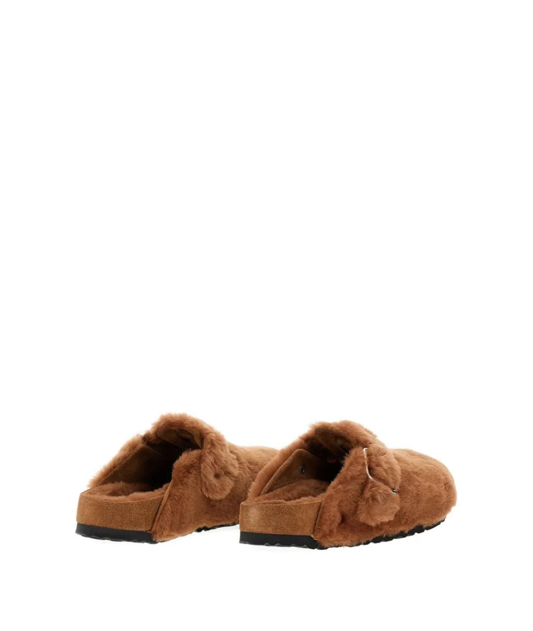 BIRKENSTOCK Коричневые кожаные мюли, фото 3