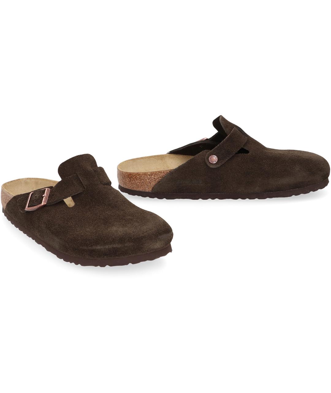 BIRKENSTOCK Коричневые замшевые сандалии, фото 3