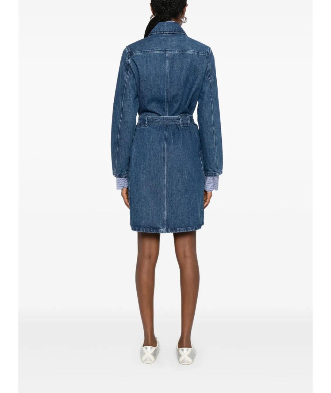A.P.C. Синее хлопковое повседневное платье, фото 4