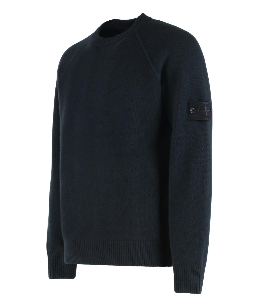 STONE ISLAND Синий кашемировый джемпер / свитер, фото 2