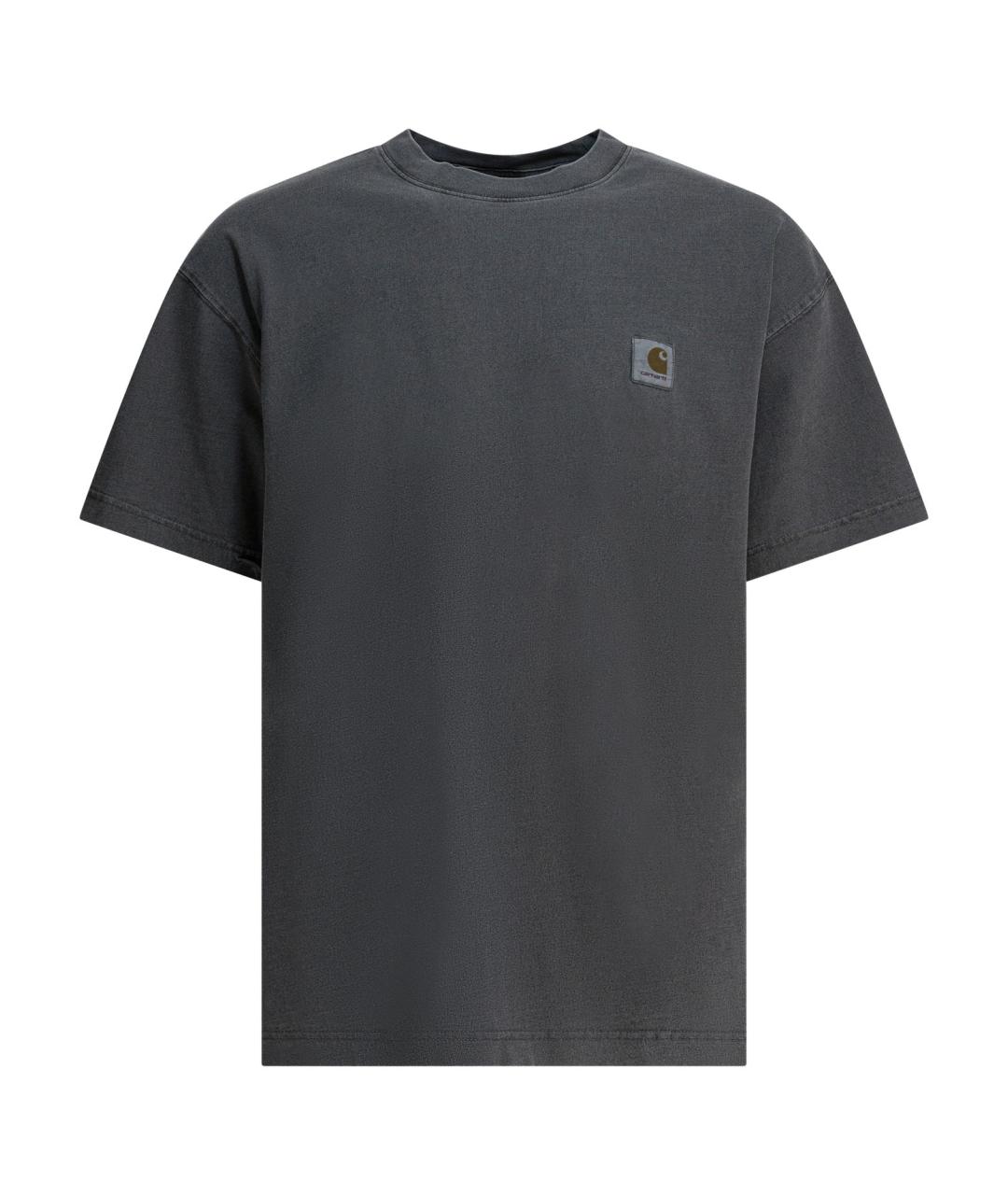 CARHARTT WIP Серая хлопковая футболка, фото 1