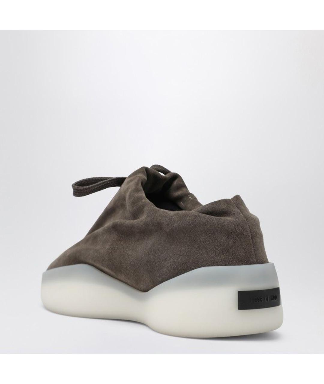 FEAR OF GOD Серые замшевые низкие кроссовки / кеды, фото 3