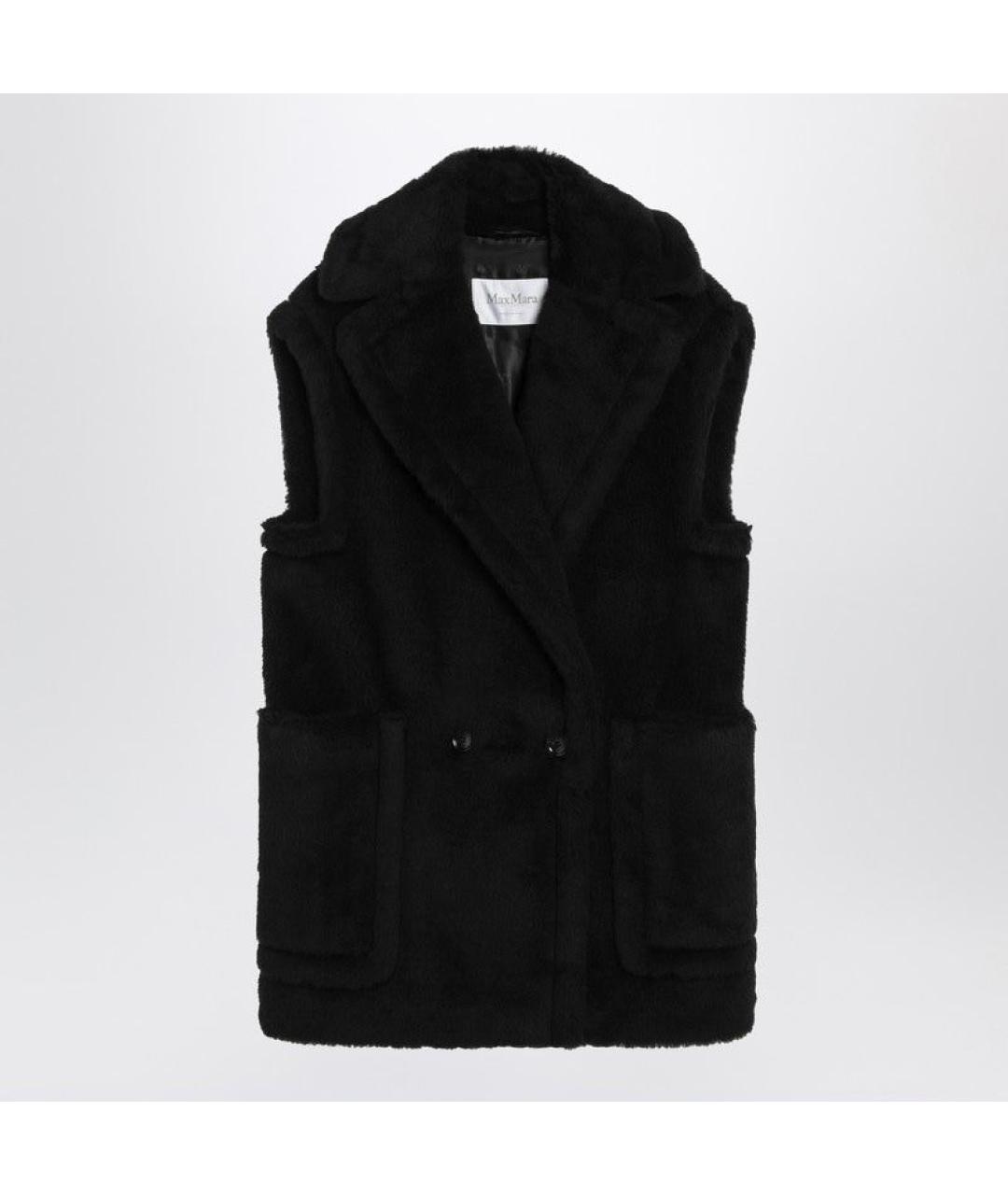 MAX MARA Черный шерстяной жилет, фото 3