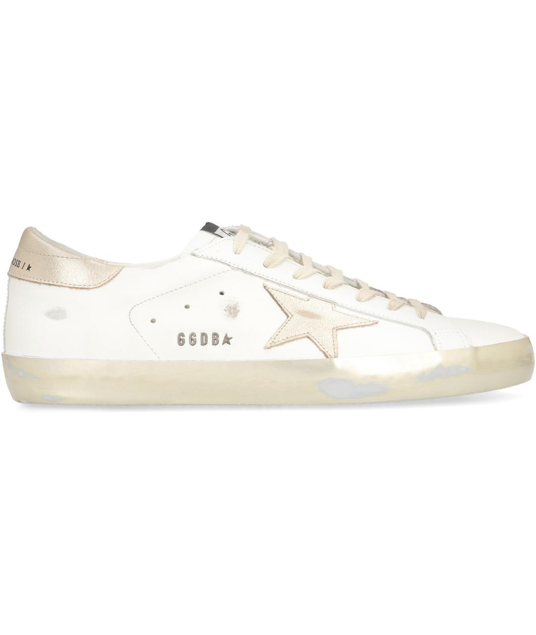 GOLDEN GOOSE DELUXE BRAND Белые кожаные низкие кроссовки / кеды, фото 2