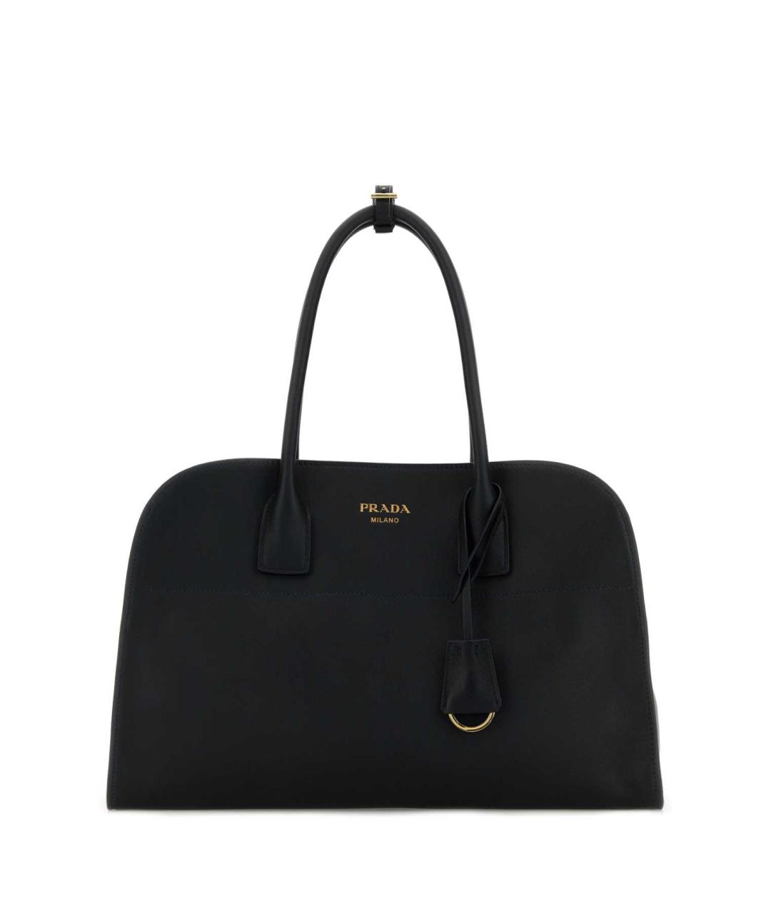 PRADA Черная кожаная сумка тоут, фото 1