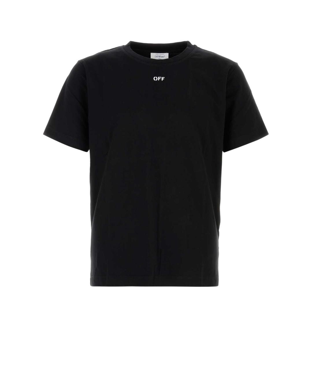 OFF-WHITE Черная хлопковая футболка, фото 1
