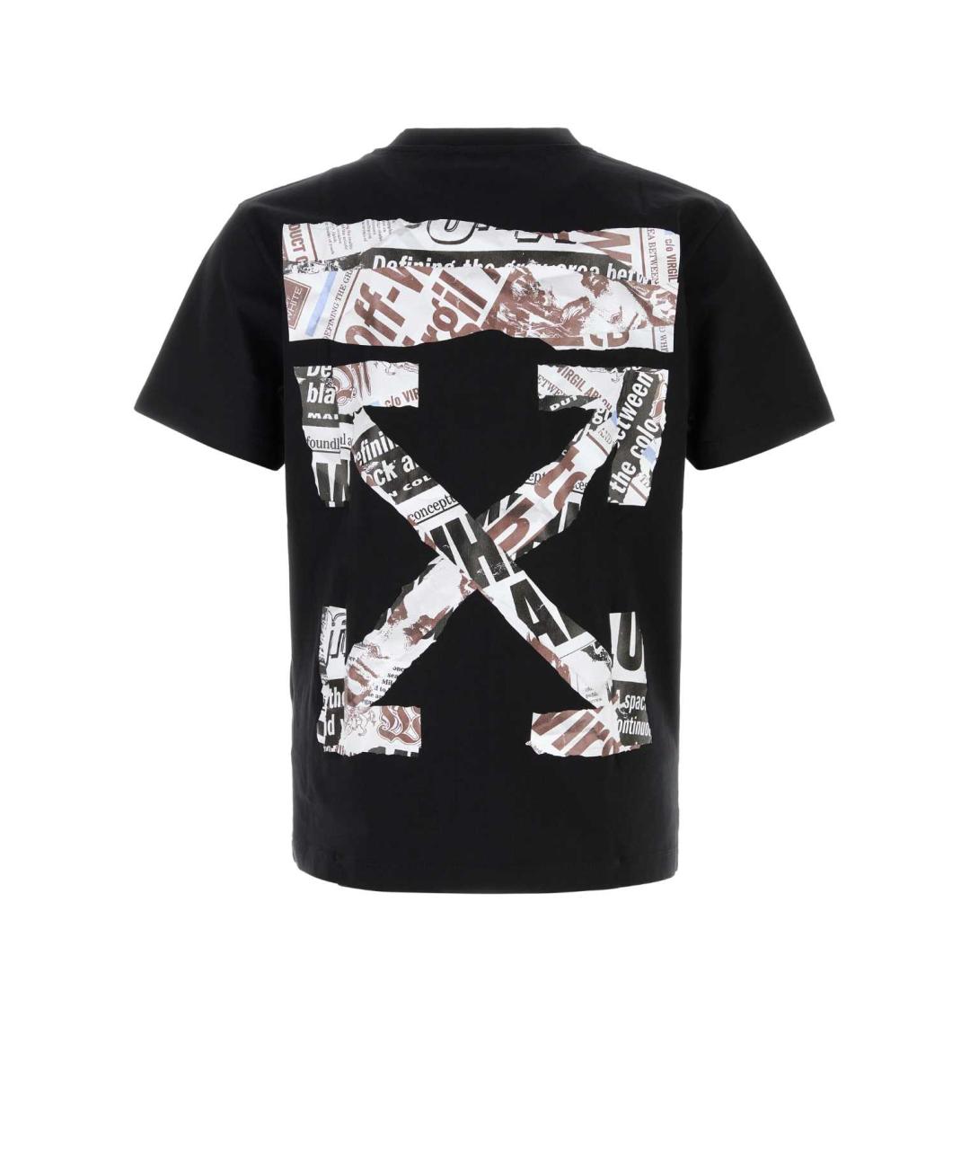 OFF-WHITE Черная хлопковая футболка, фото 2