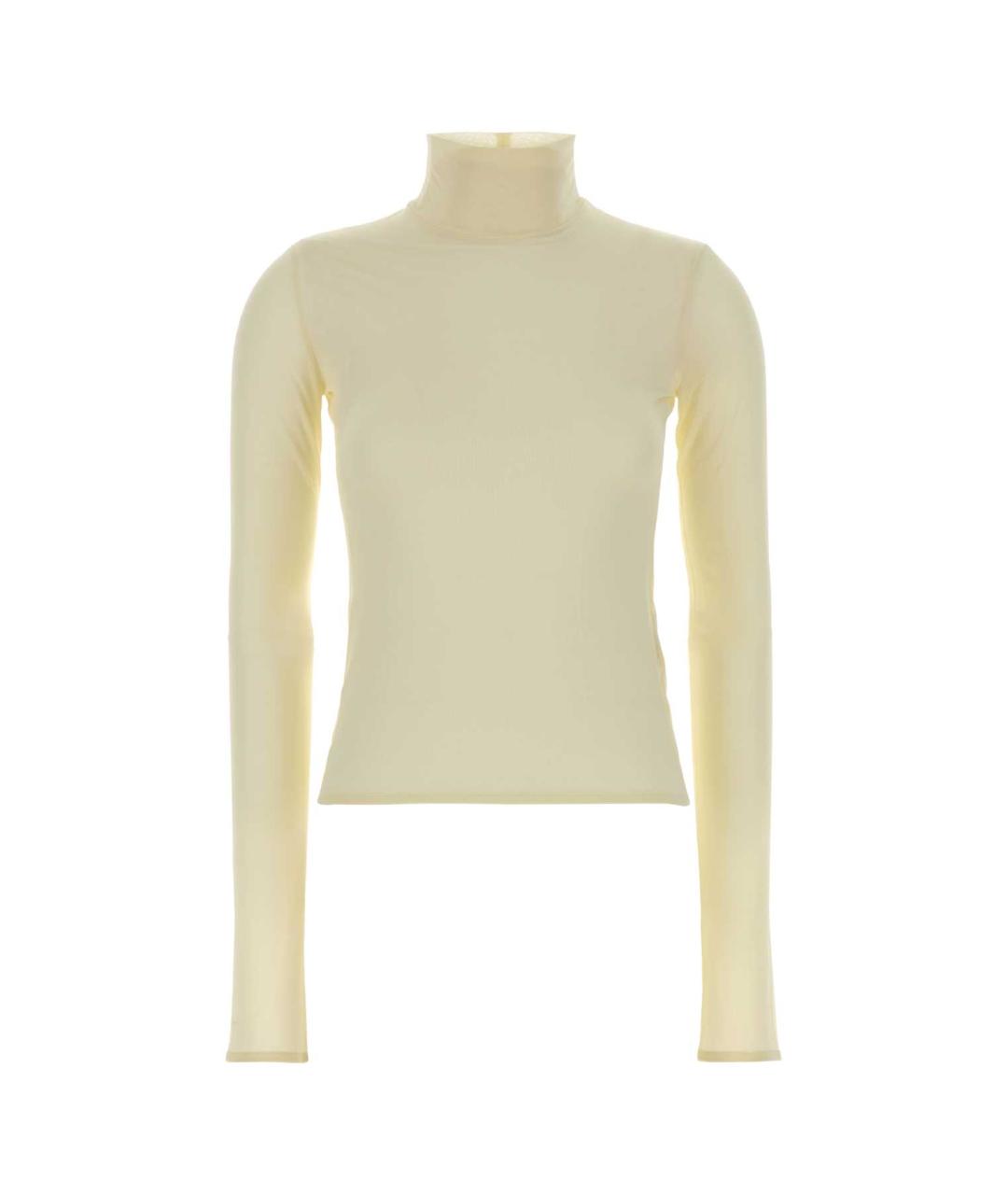 JIL SANDER Бежевая вискозная водолазка, фото 1