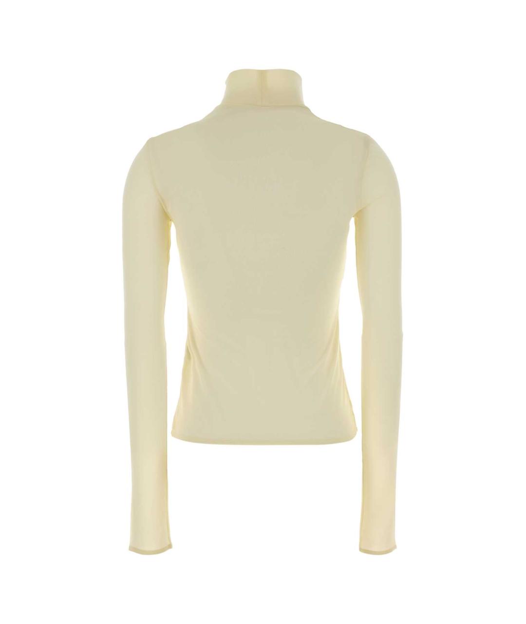 JIL SANDER Бежевая вискозная водолазка, фото 2