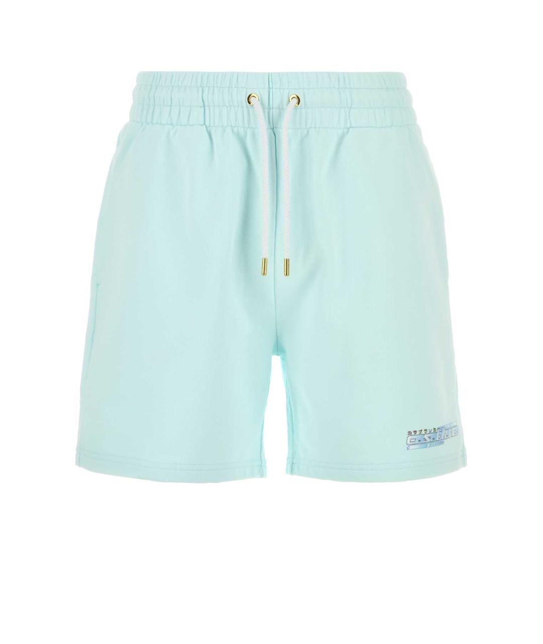 CASABLANCA Голубые хлопковые шорты, фото 1