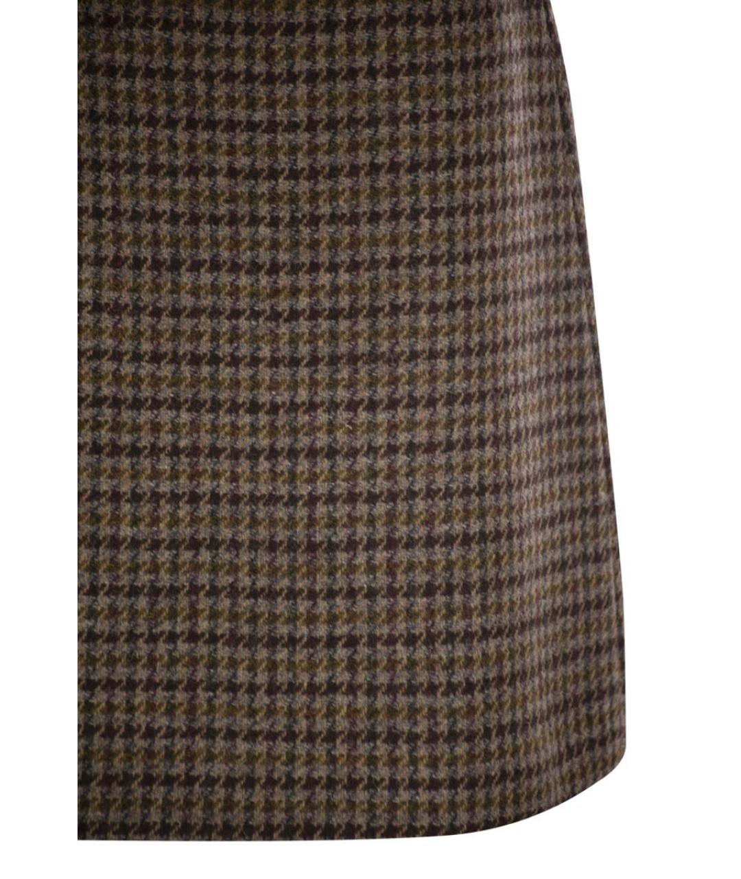 WEEKEND MAX MARA Коричневая шерстяная юбка мини, фото 4