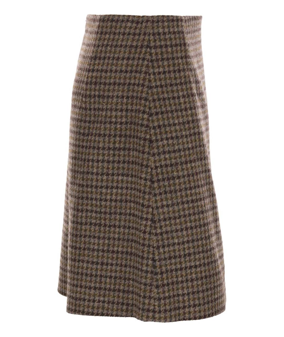 WEEKEND MAX MARA Коричневая шерстяная юбка мини, фото 3