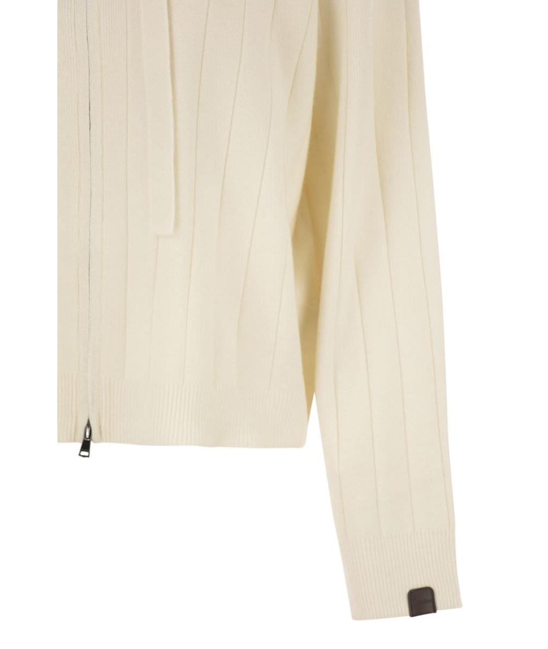 MAX MARA Белый кашемировый кардиган, фото 4