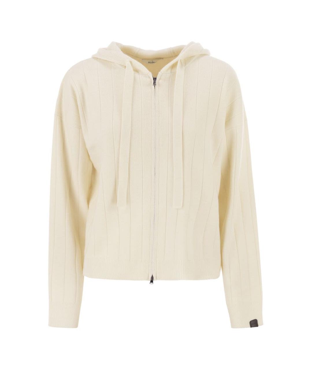 MAX MARA Белый кашемировый кардиган, фото 1