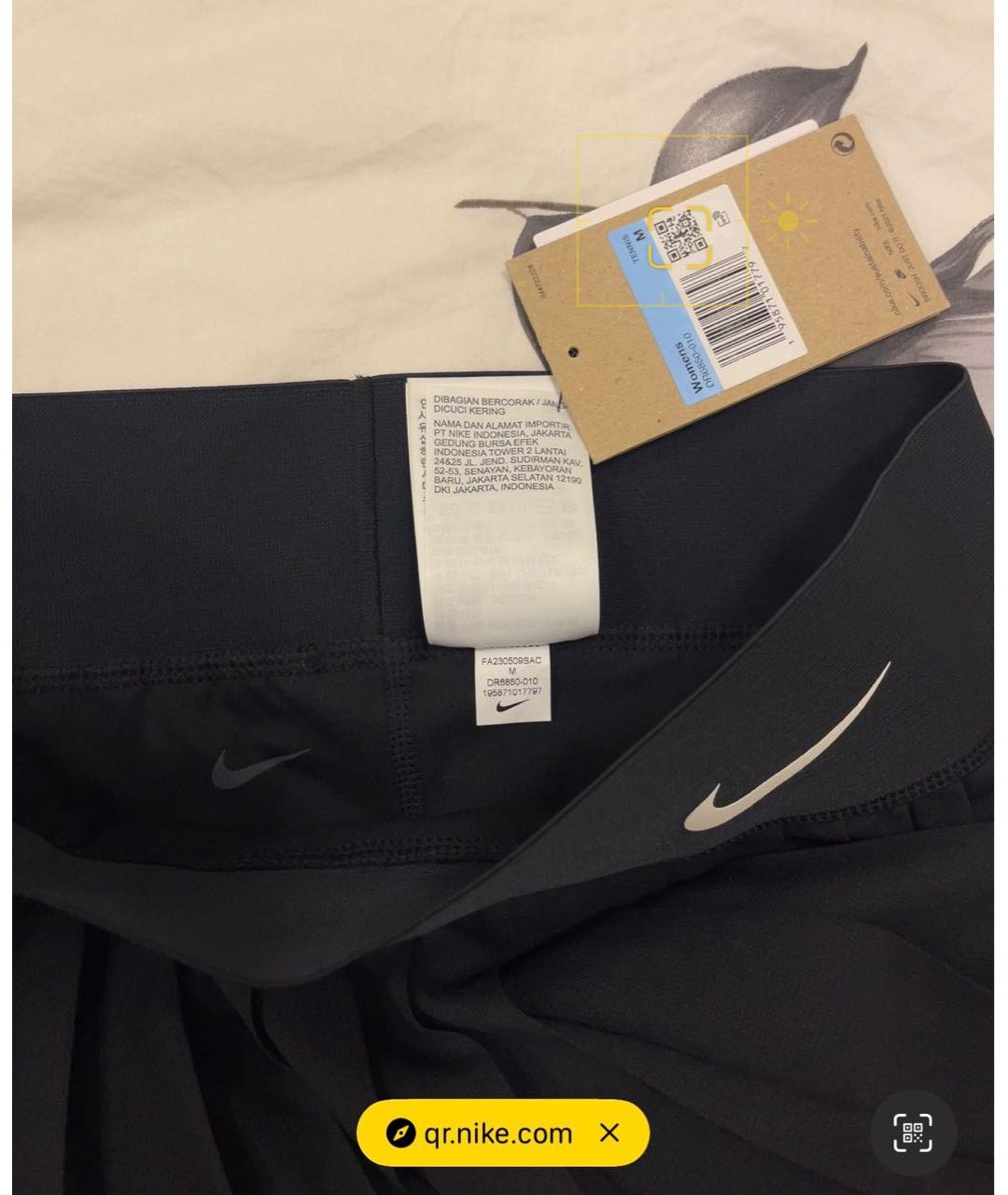 NIKE Черная полиэстеровая юбка мини, фото 3