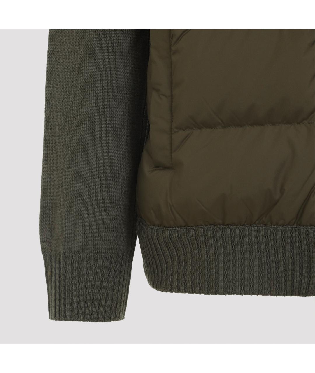 MONCLER Зеленая шерстяная куртка, фото 3