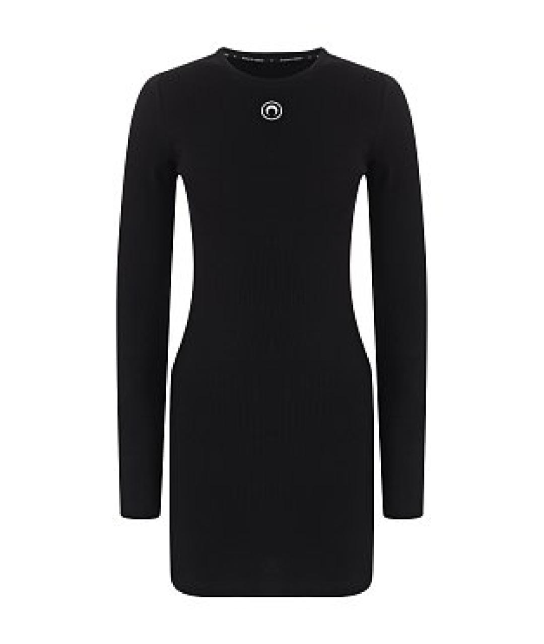 MARINE SERRE Черное хлопковое повседневное платье, фото 1