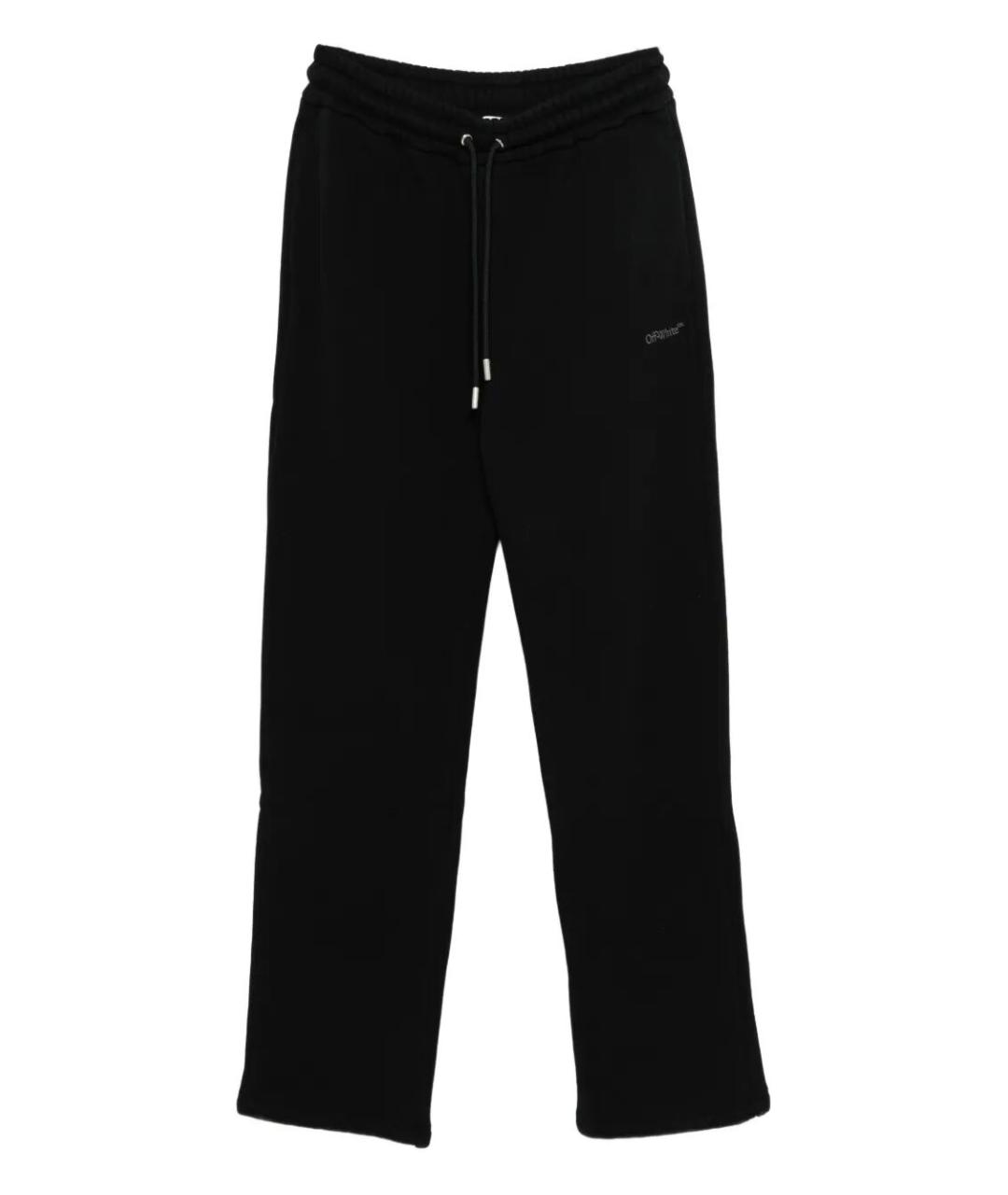 OFF-WHITE Черные хлопковые повседневные брюки, фото 1