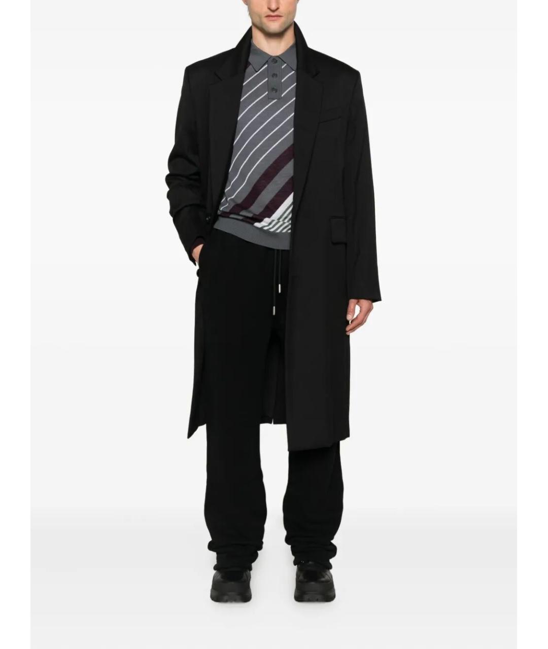 OFF-WHITE Черные хлопковые повседневные брюки, фото 2
