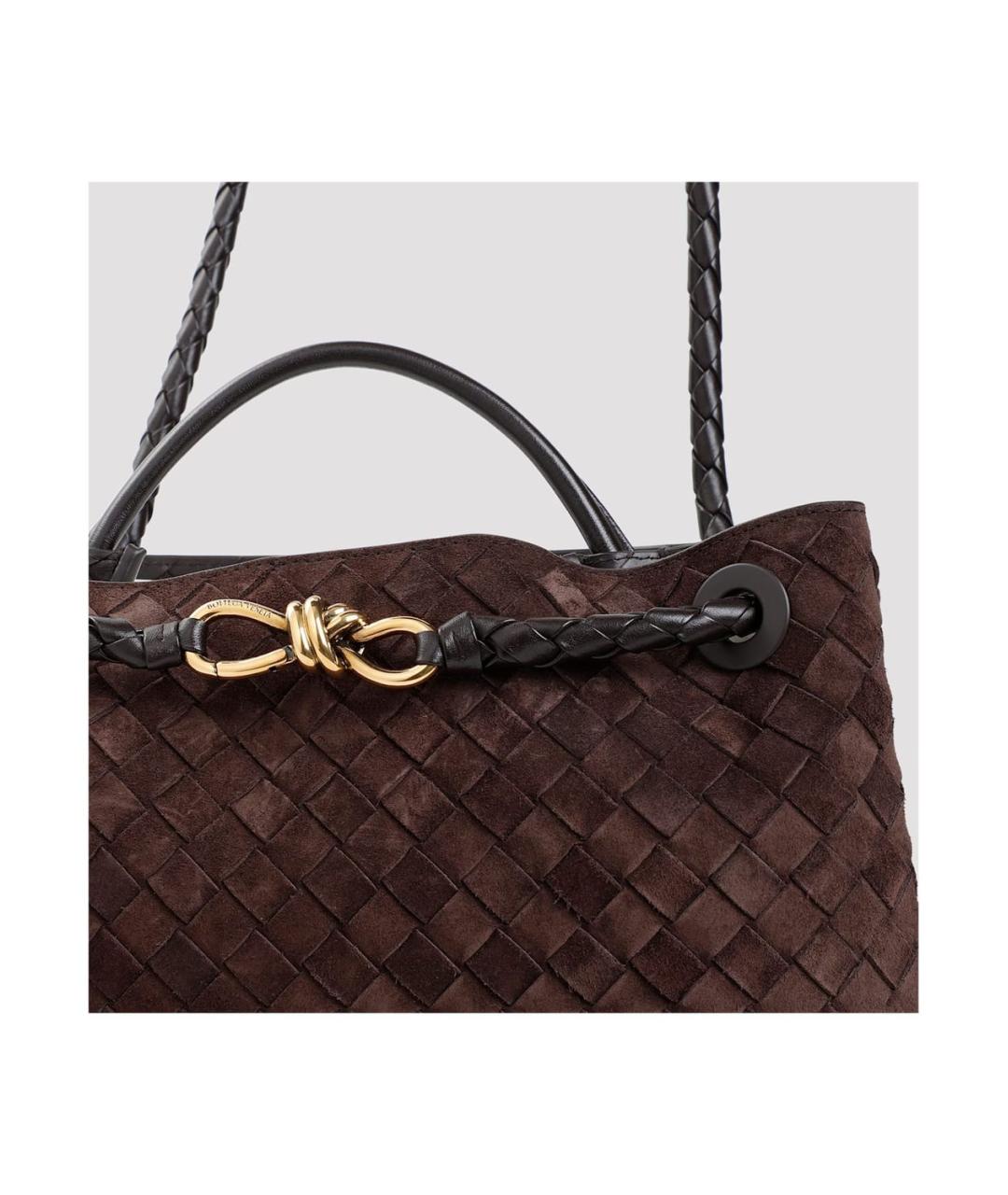 BOTTEGA VENETA Коричневая кожаная сумка тоут, фото 3