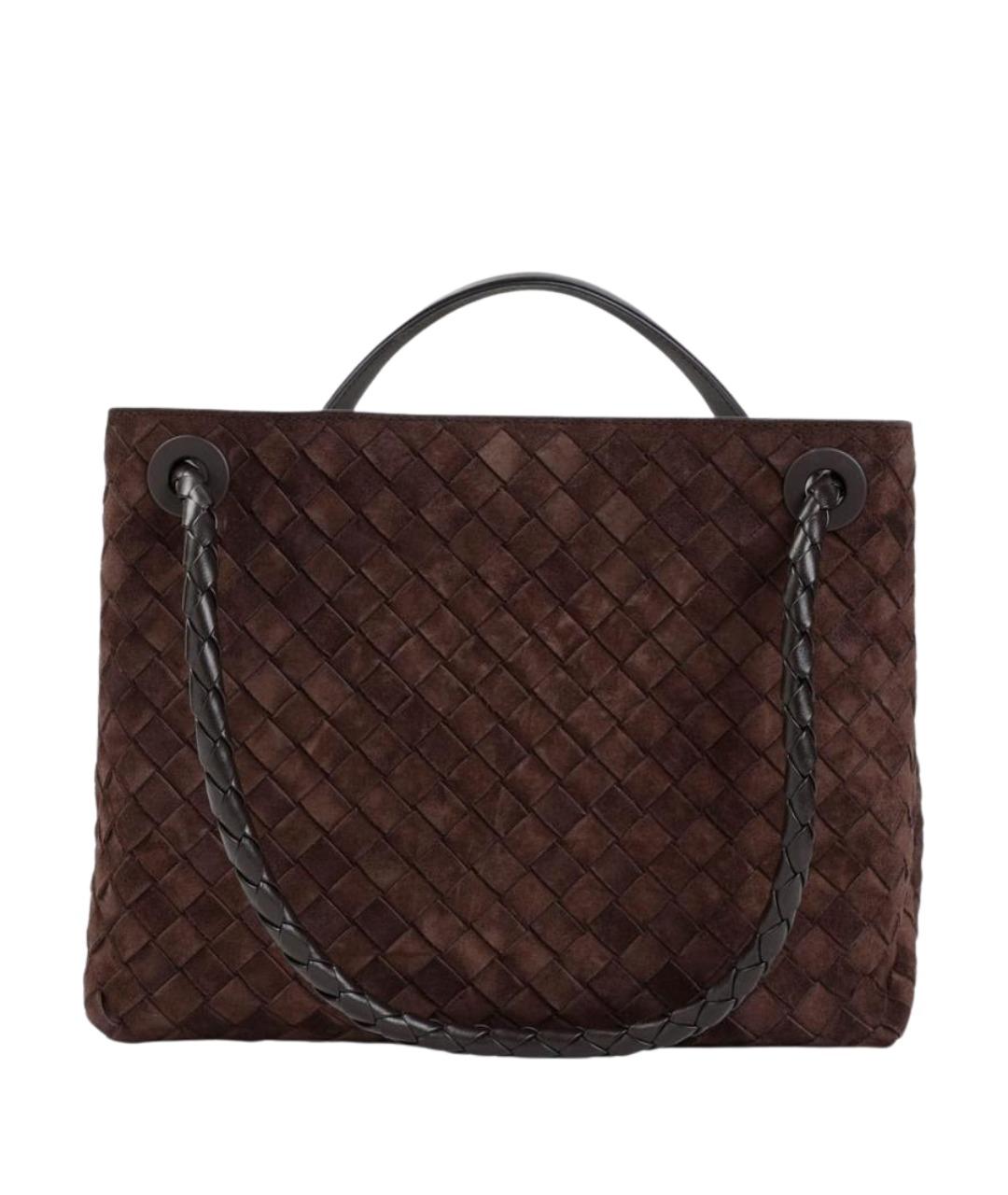 BOTTEGA VENETA Коричневая кожаная сумка тоут, фото 2