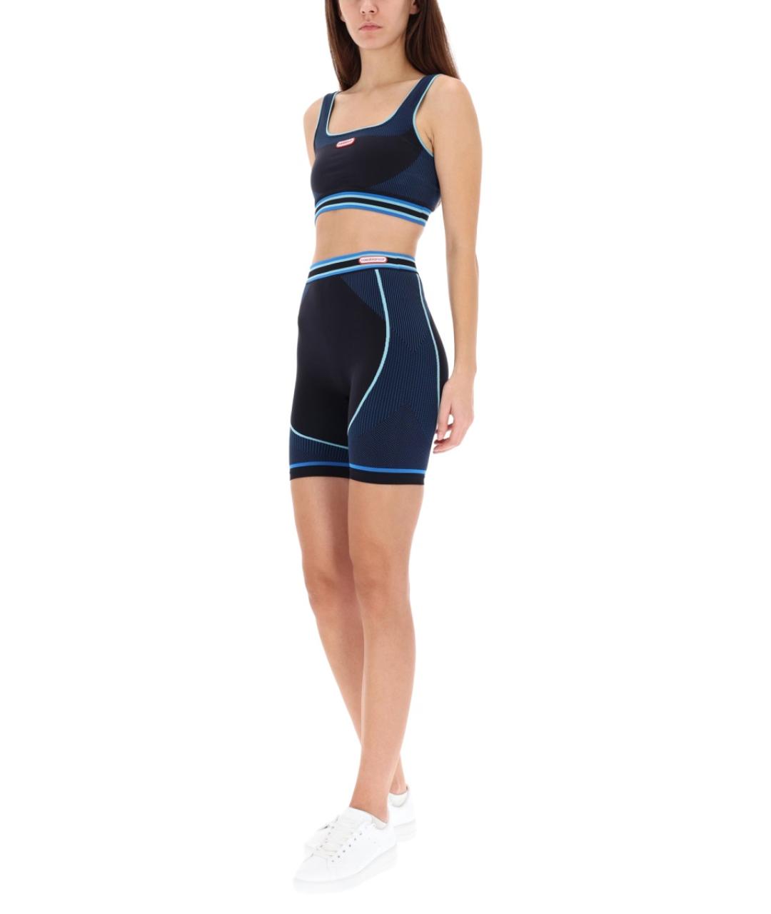 CASABLANCA Синие полиамидовые леггинсы и велосипедки, фото 2