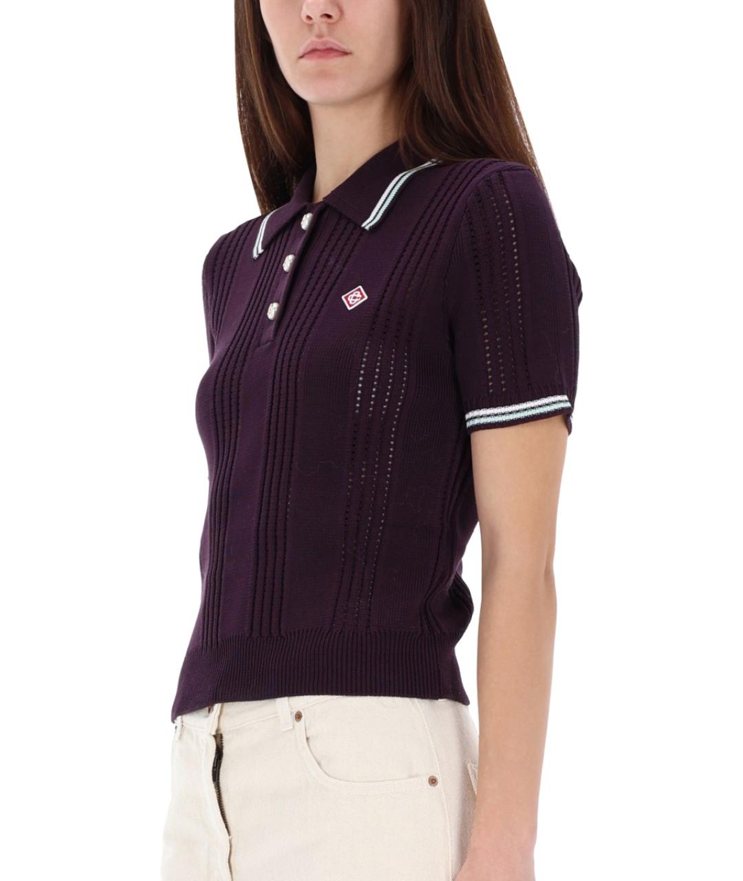 CASABLANCA Бордовая хлопковая футболка, фото 5