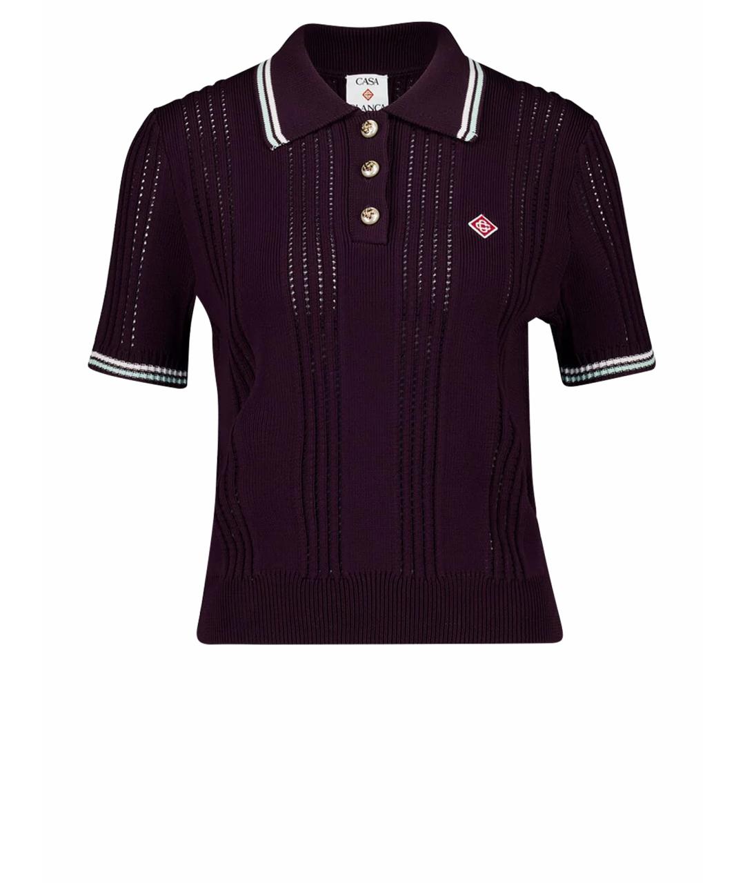 CASABLANCA Бордовая хлопковая футболка, фото 1