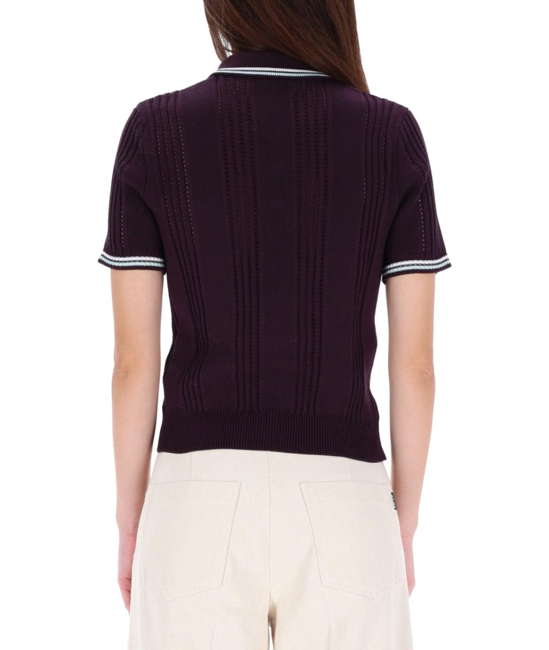 CASABLANCA Бордовая хлопковая футболка, фото 4