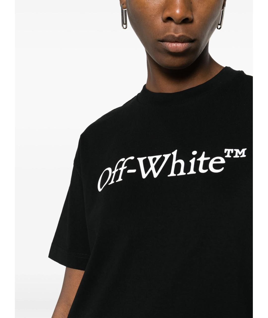 OFF-WHITE Черная хлопковая футболка, фото 5