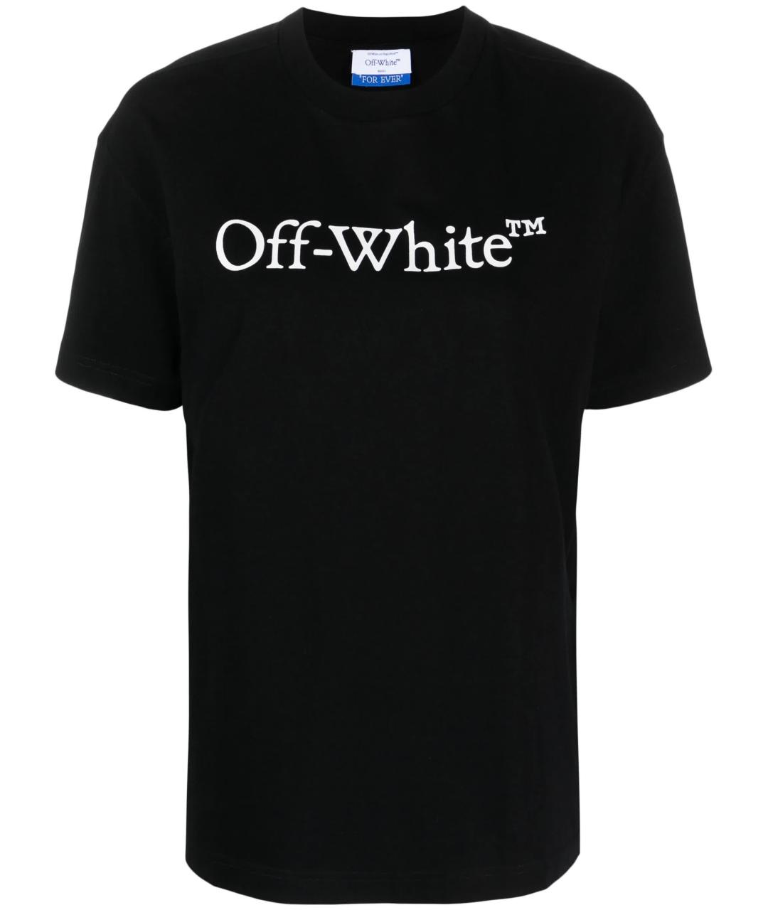 OFF-WHITE Черная хлопковая футболка, фото 1