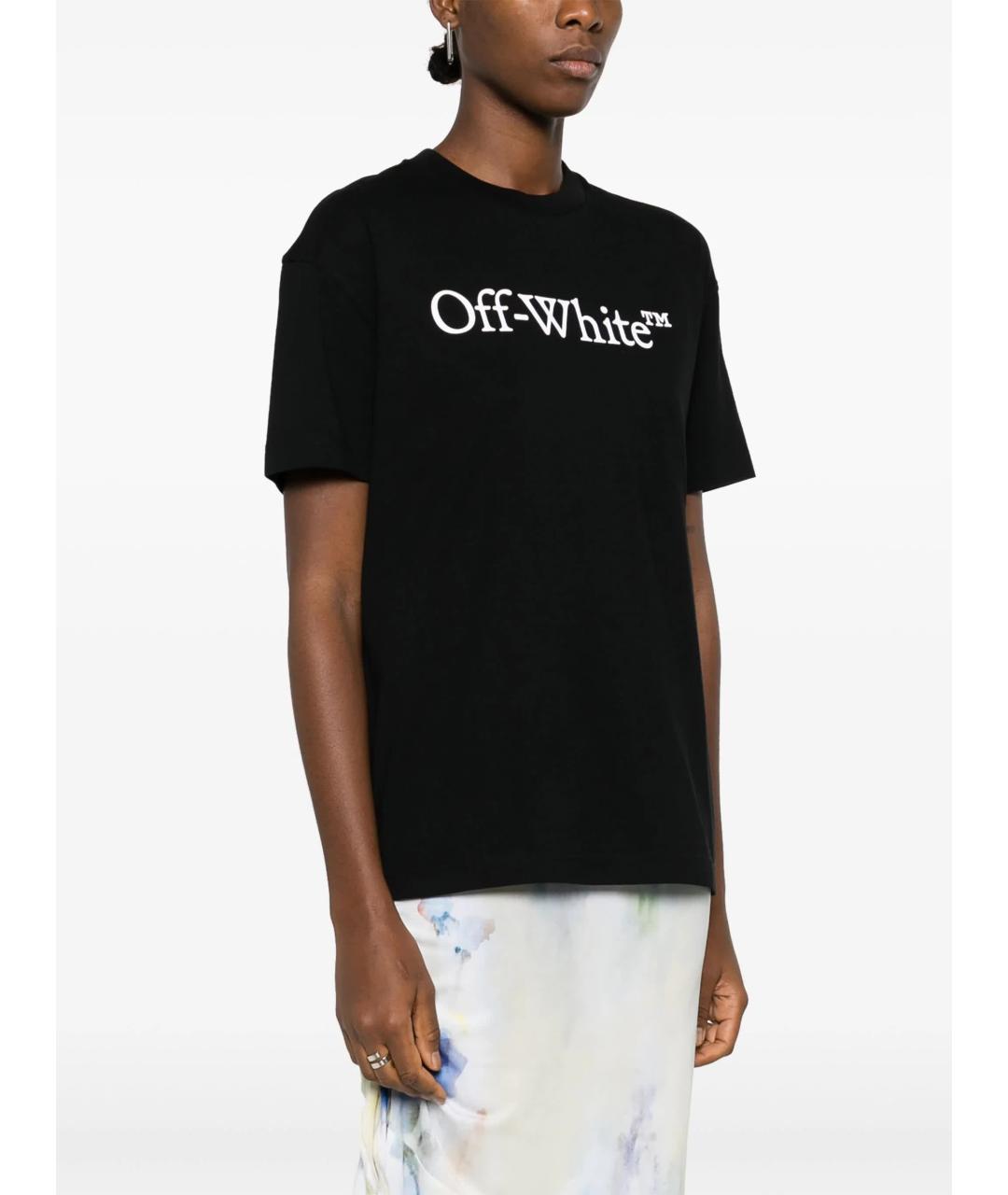 OFF-WHITE Черная хлопковая футболка, фото 3