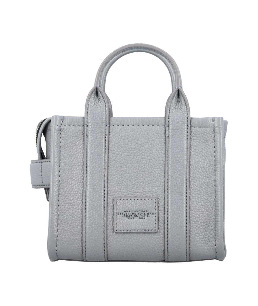 MARC JACOBS Серая кожаная сумка тоут, фото 4