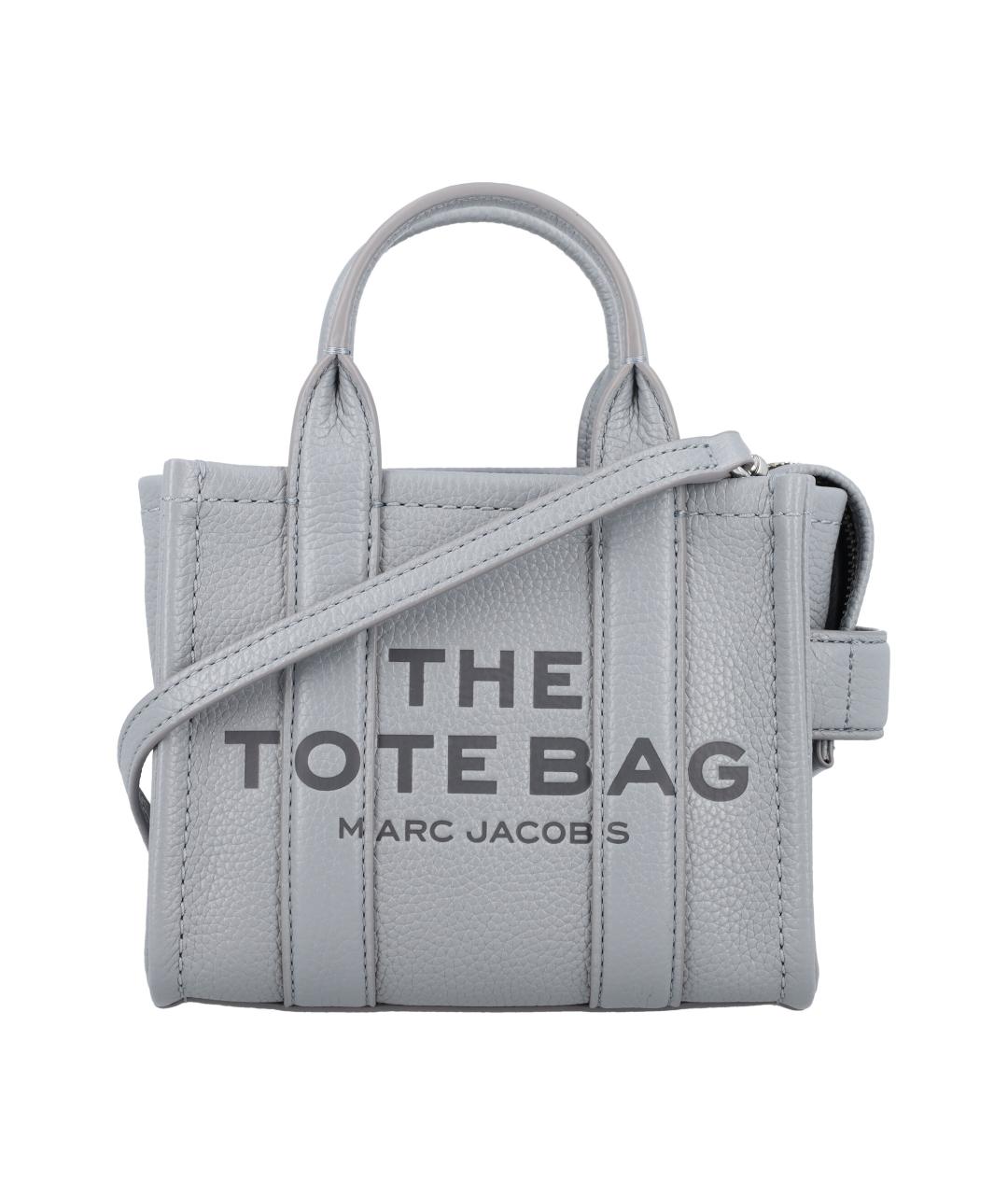 MARC JACOBS Серая кожаная сумка тоут, фото 1