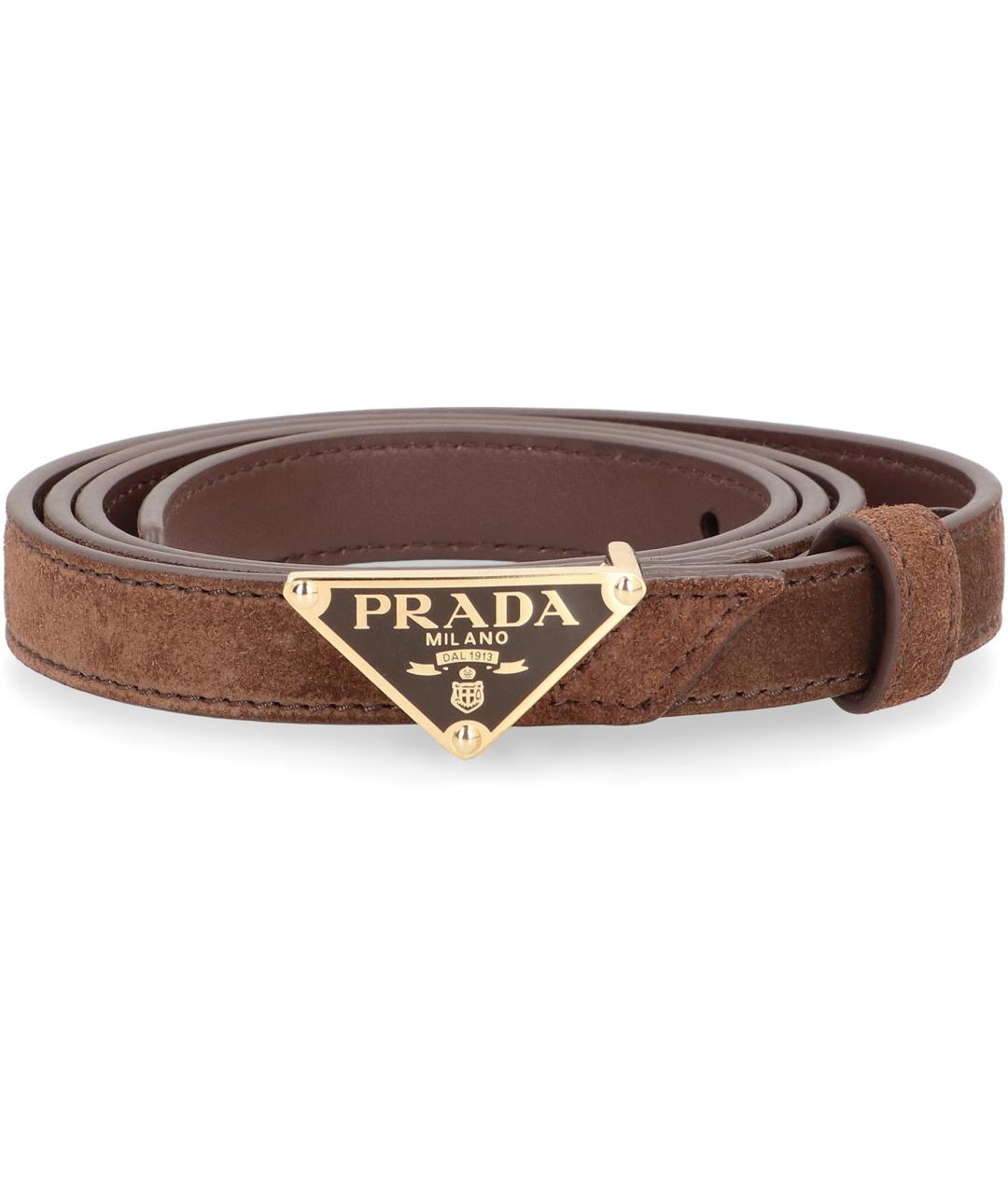 PRADA Коричневый кожаный ремень, фото 2