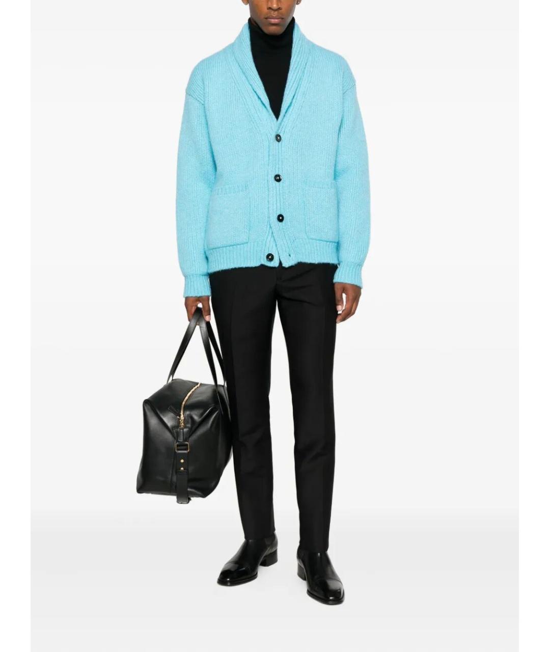 TOM FORD Голубой кашемировый кардиган, фото 3