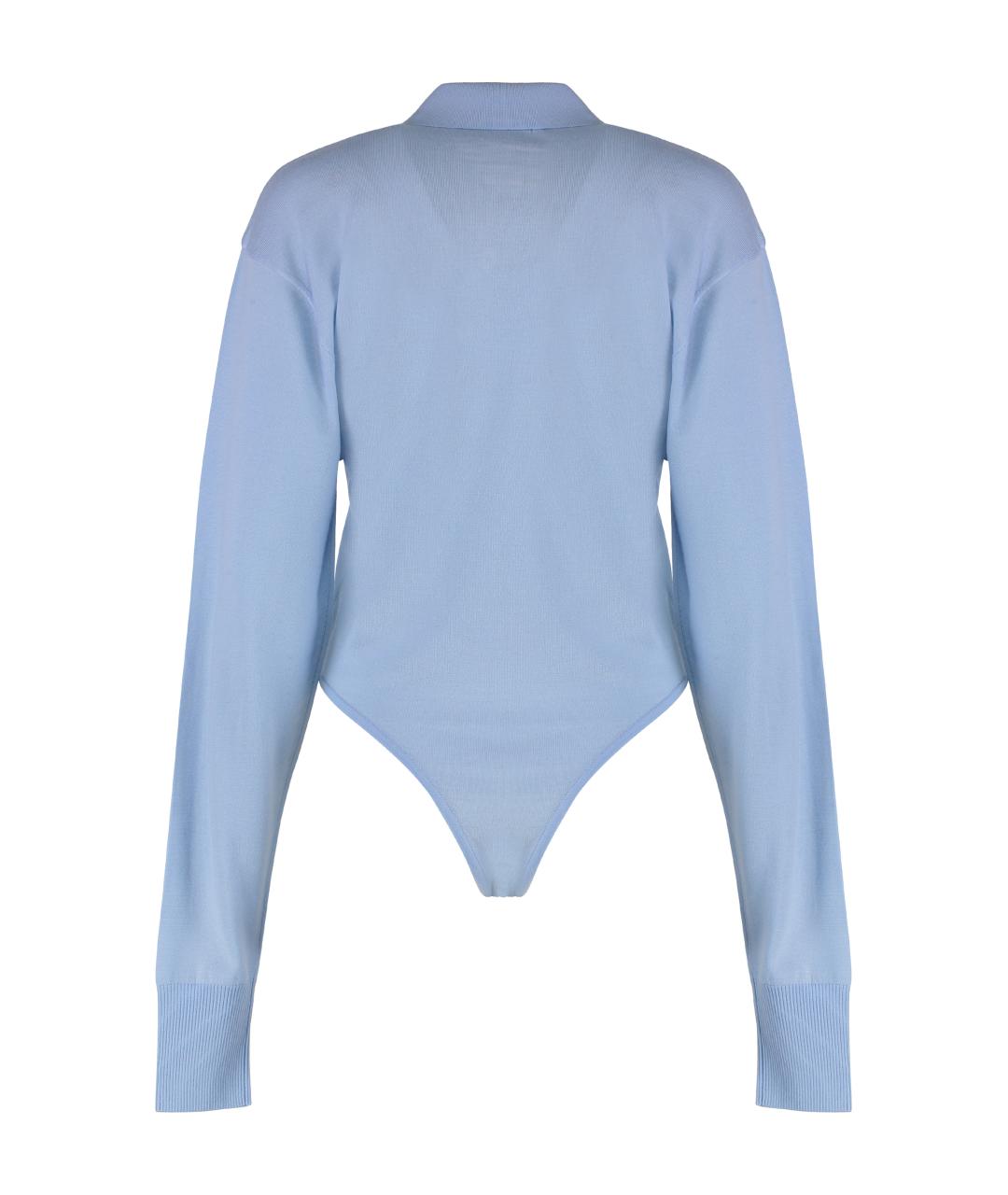 JACQUEMUS Голубое шерстяное боди, фото 2