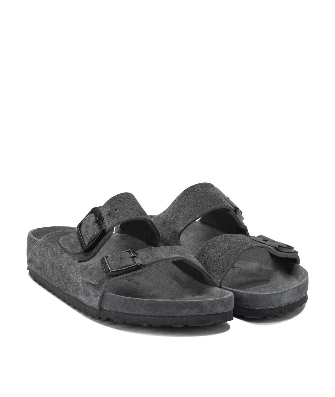 BIRKENSTOCK Серые кожаные сандалии, фото 2