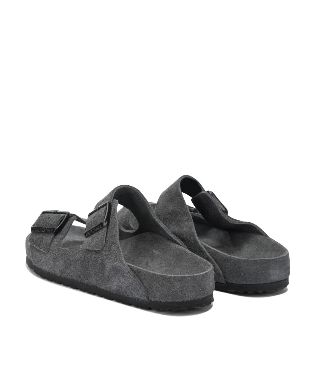 BIRKENSTOCK Серые кожаные сандалии, фото 4