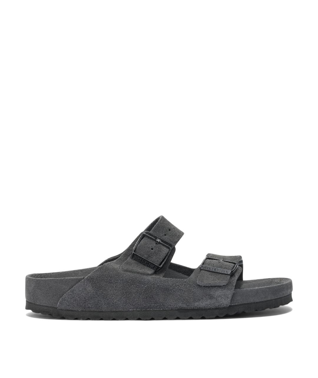 BIRKENSTOCK Серые кожаные сандалии, фото 1