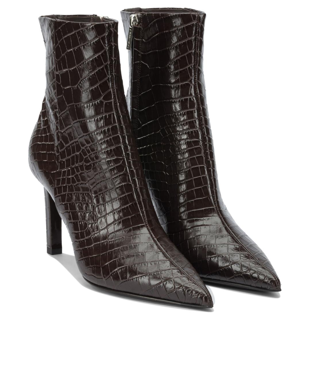 JIMMY CHOO Коричневые кожаные сапоги, фото 2