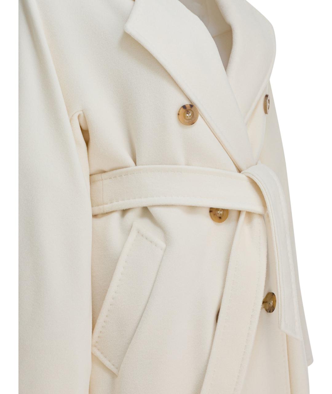 MAX MARA Белое шерстяное пальто, фото 4