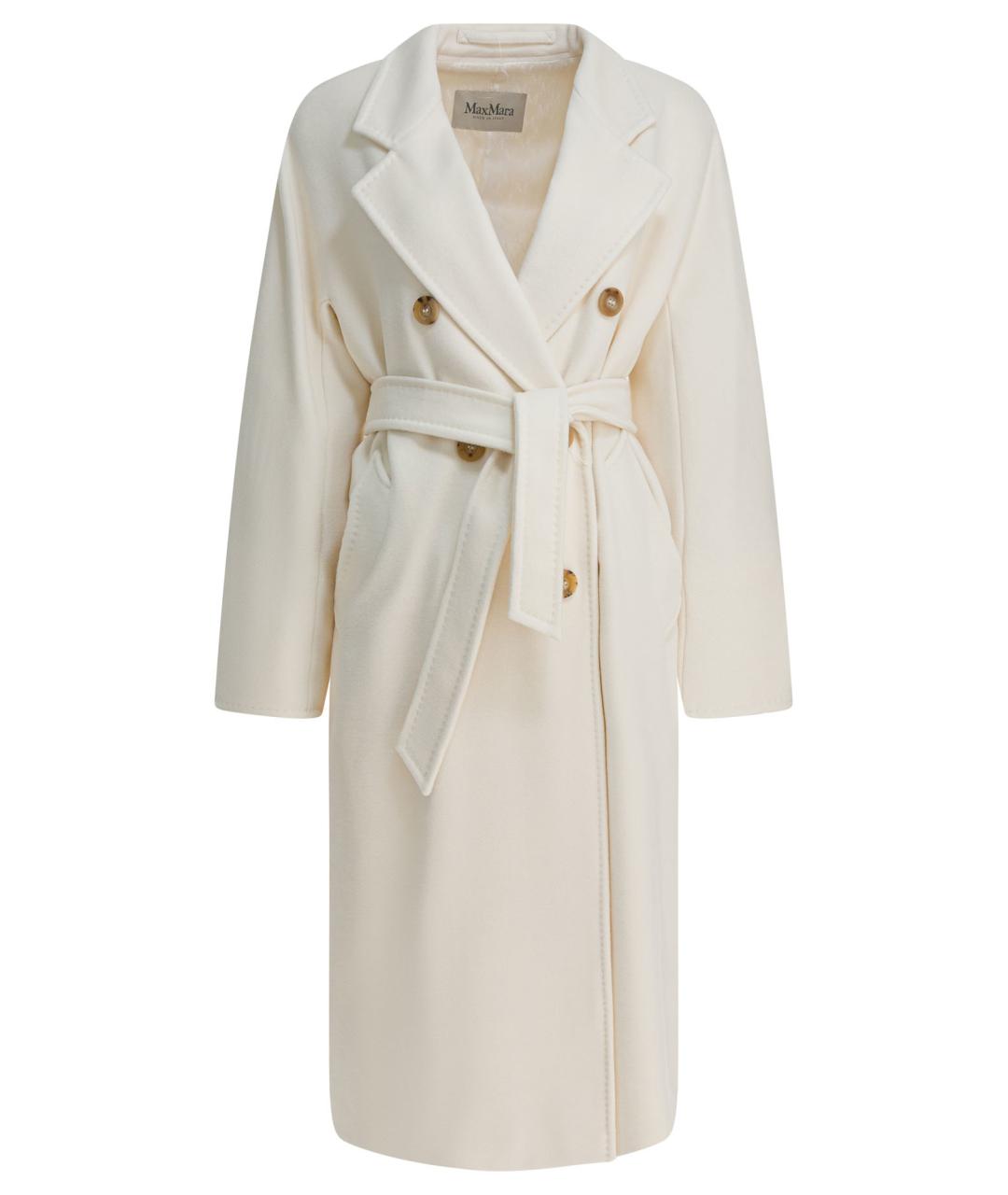 MAX MARA Белое шерстяное пальто, фото 1