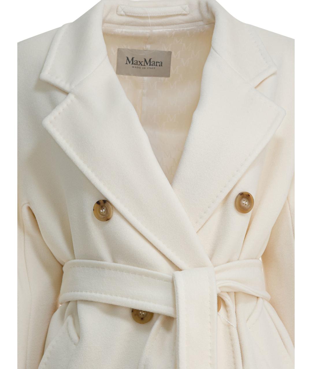 MAX MARA Белое шерстяное пальто, фото 3